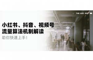 如何在小红书、抖音、视频号赢得更多流量？流量算法机制解读，助你快速上手！